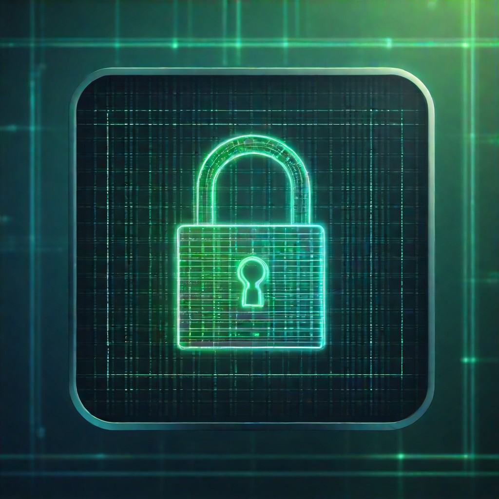 A digital lock icon with binary code background, symbolizing data privacy and protection, blue and green color scheme
